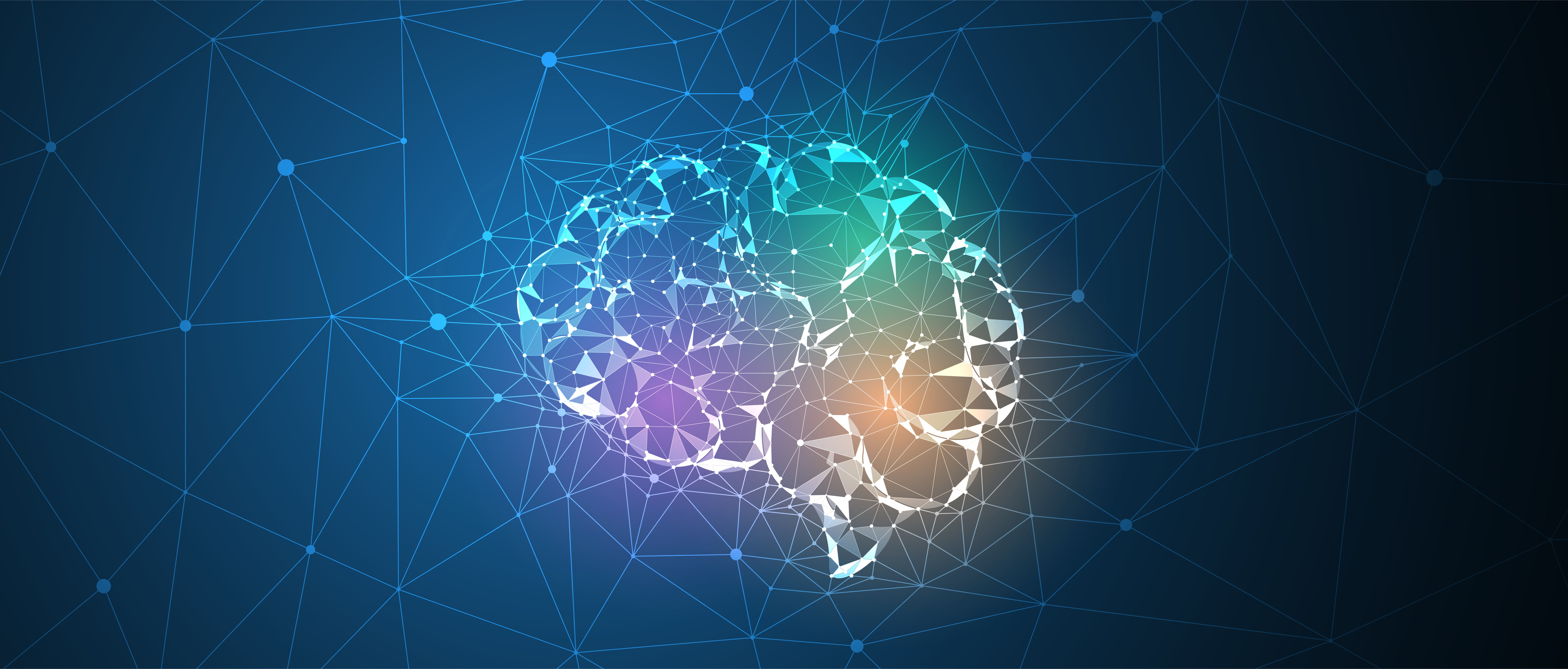 Colorful AI technology brain