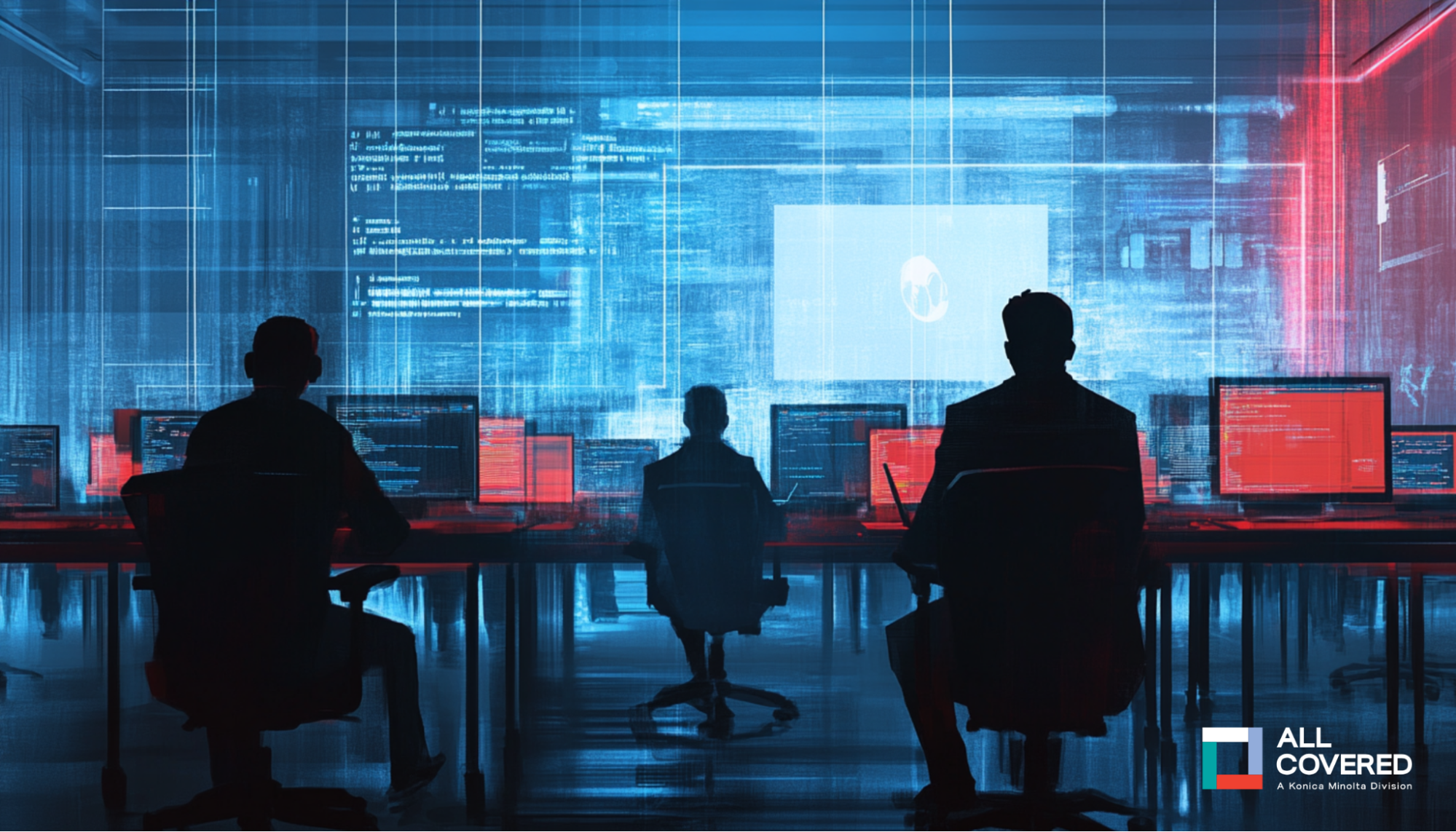 A cybersecurity employee meeting